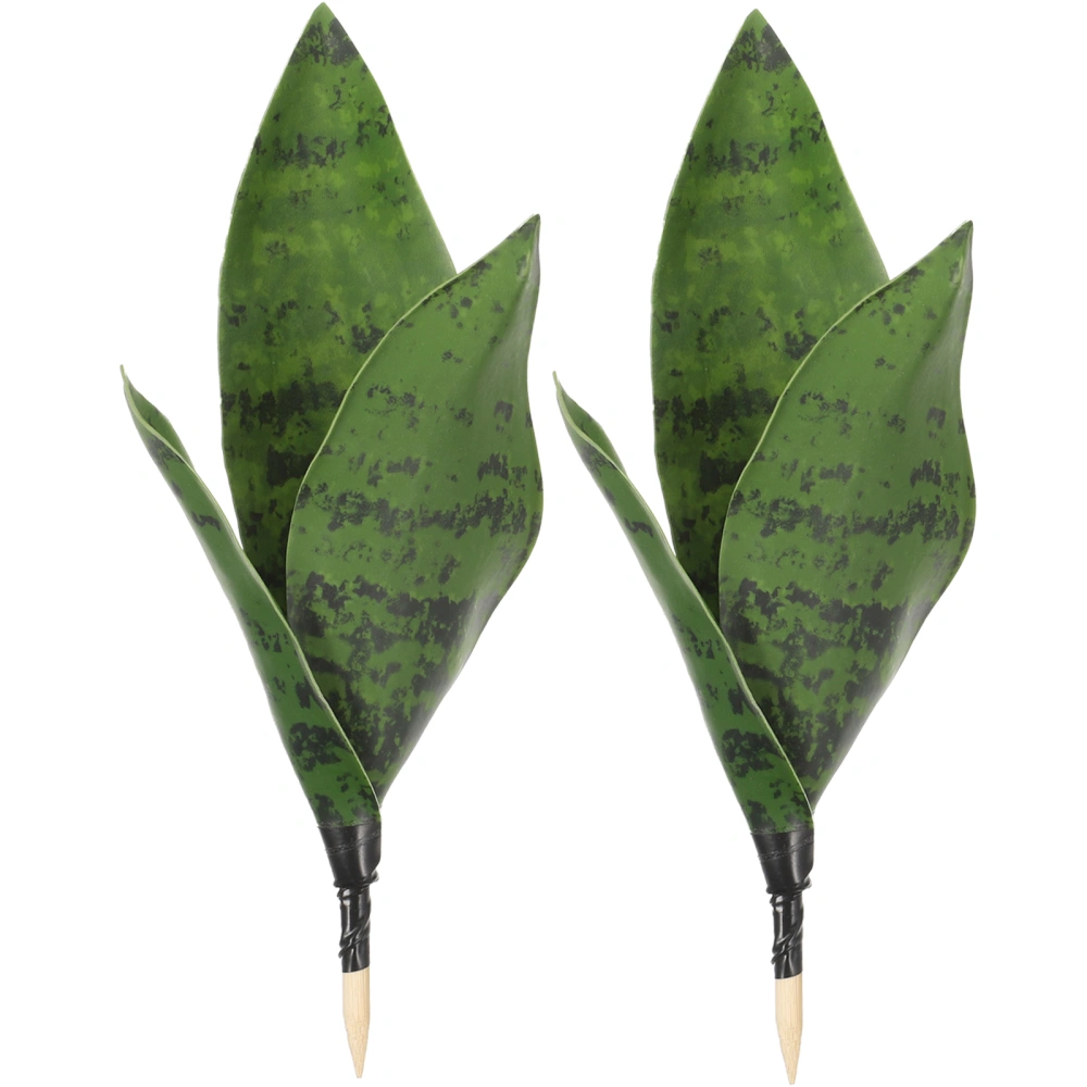 2pcs Simulation Snake Plant Ornament Fake Snake Plant Outdoor Snake Plant Decoration