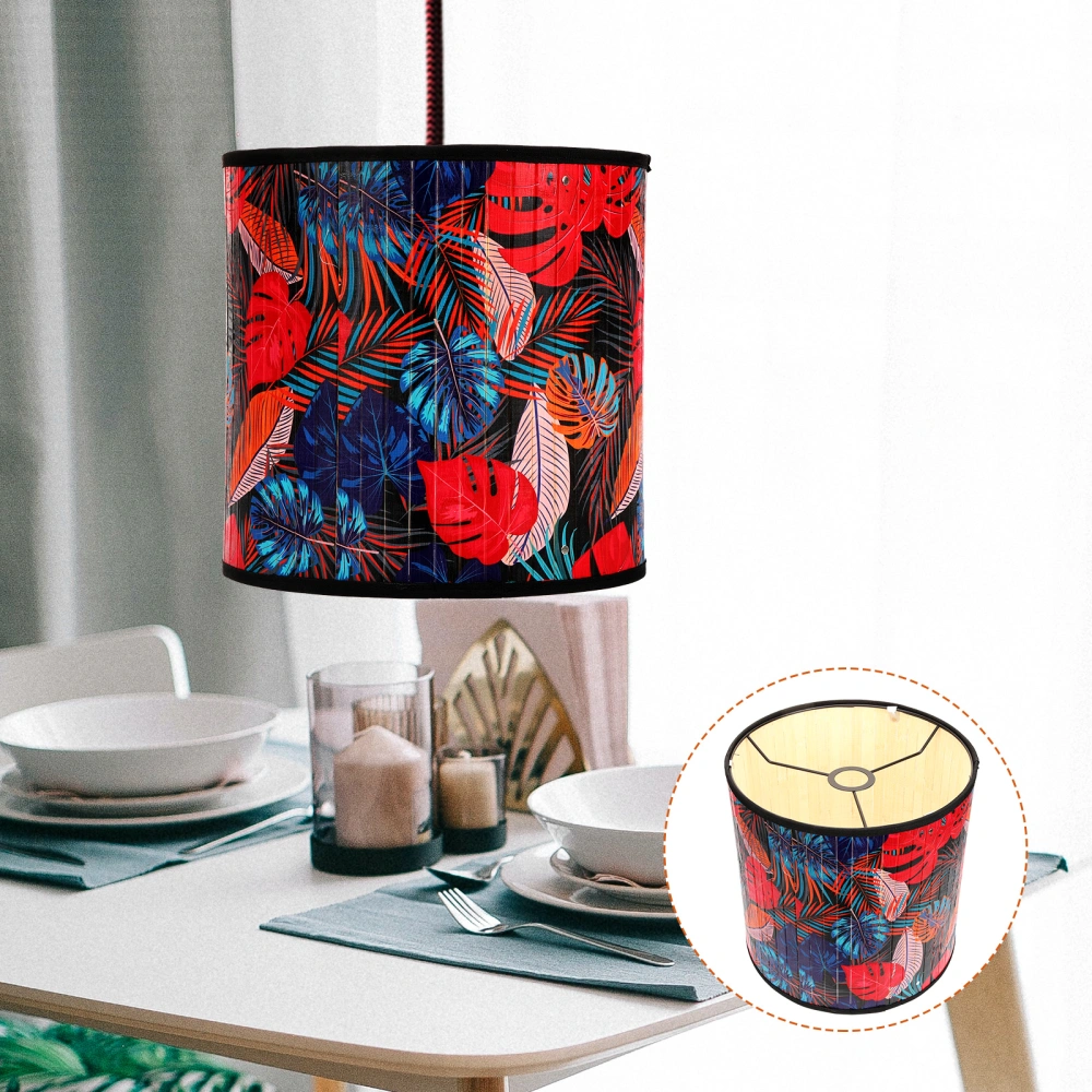 Printed Bamboo Lamp Shade Hanging Lamp Shade Cover Home Decorative Lampshade