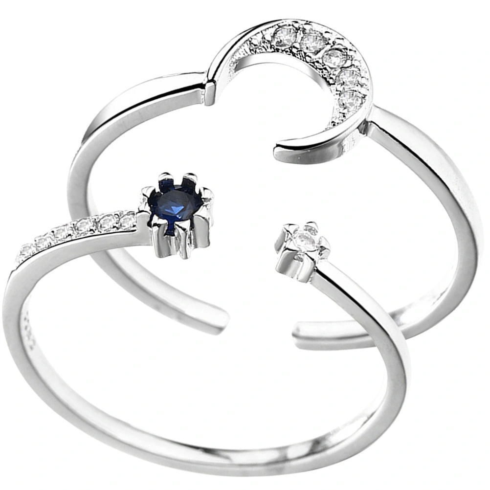 2Pcs Adjustable Open Ring Small Personalized Finger Ring Women Fashion Accessory