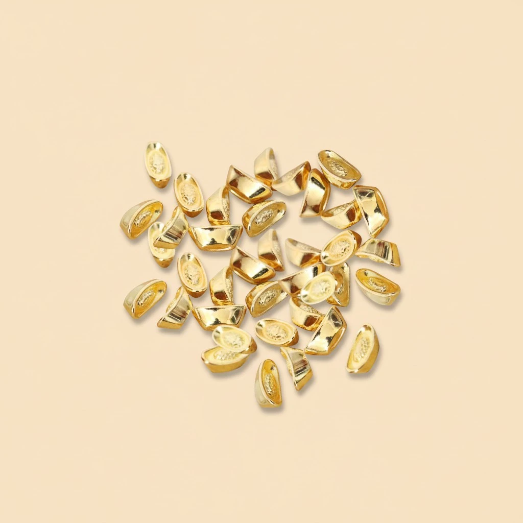 50Pcs Mini Golden Ingot Decorative Mini Ingot Tiny Golden Ingot Mini House Ornaments