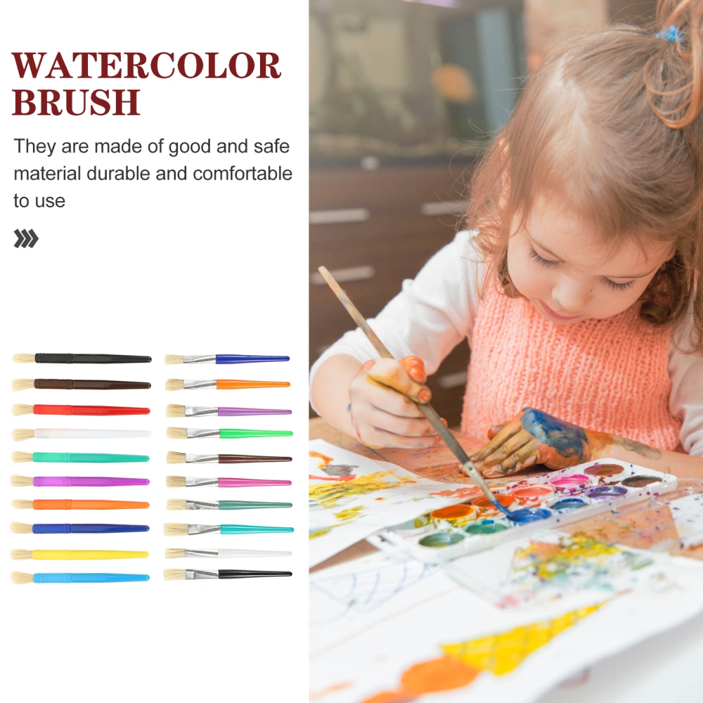 20pcs Paint Brushes Kids Paint Brushes Children Paint Brushes Set Watercolor Paint Brush Craft Paint Brushes