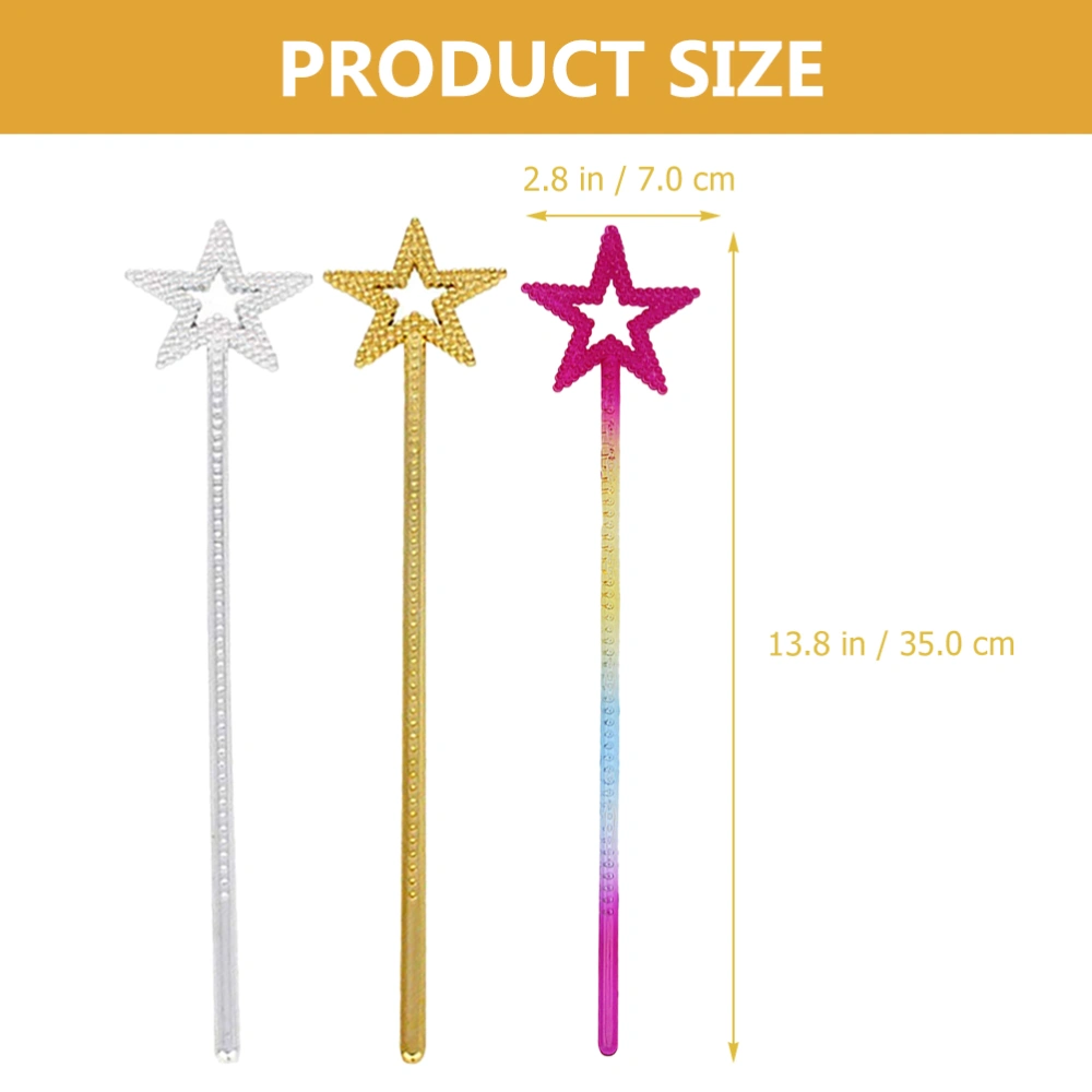 3pcs Fairy Wands Star Wands Kids Fairy Wands Party Fairy Sticks Angel Fairy Wands