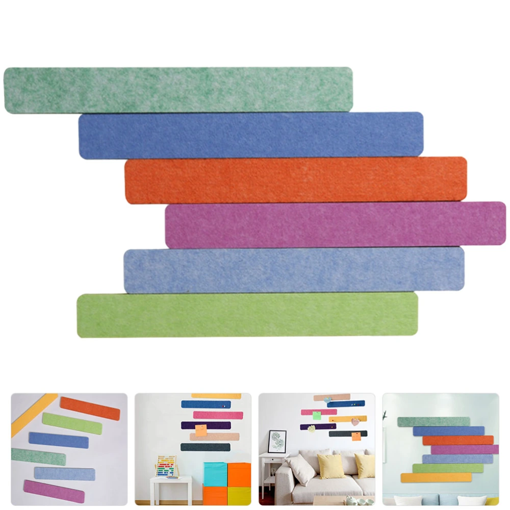 1 Set of Felt Pin Board Bar Strips Bulletin Board Bar Strips Memo Board Bar Strips