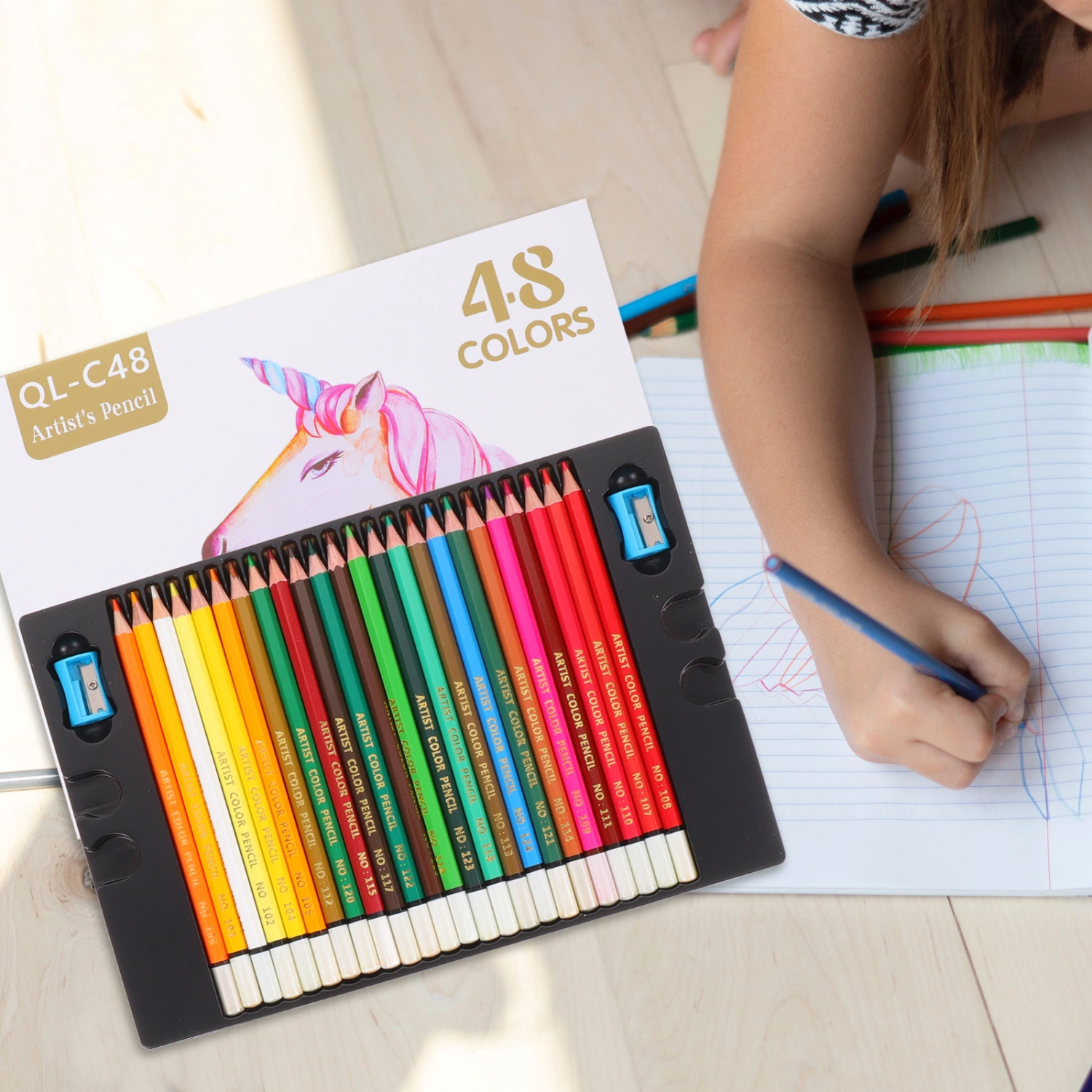 1 Set of Kids Graffiti Pencils Water Color Pencils Wooden Painting Pencils Colored Painting Pencils