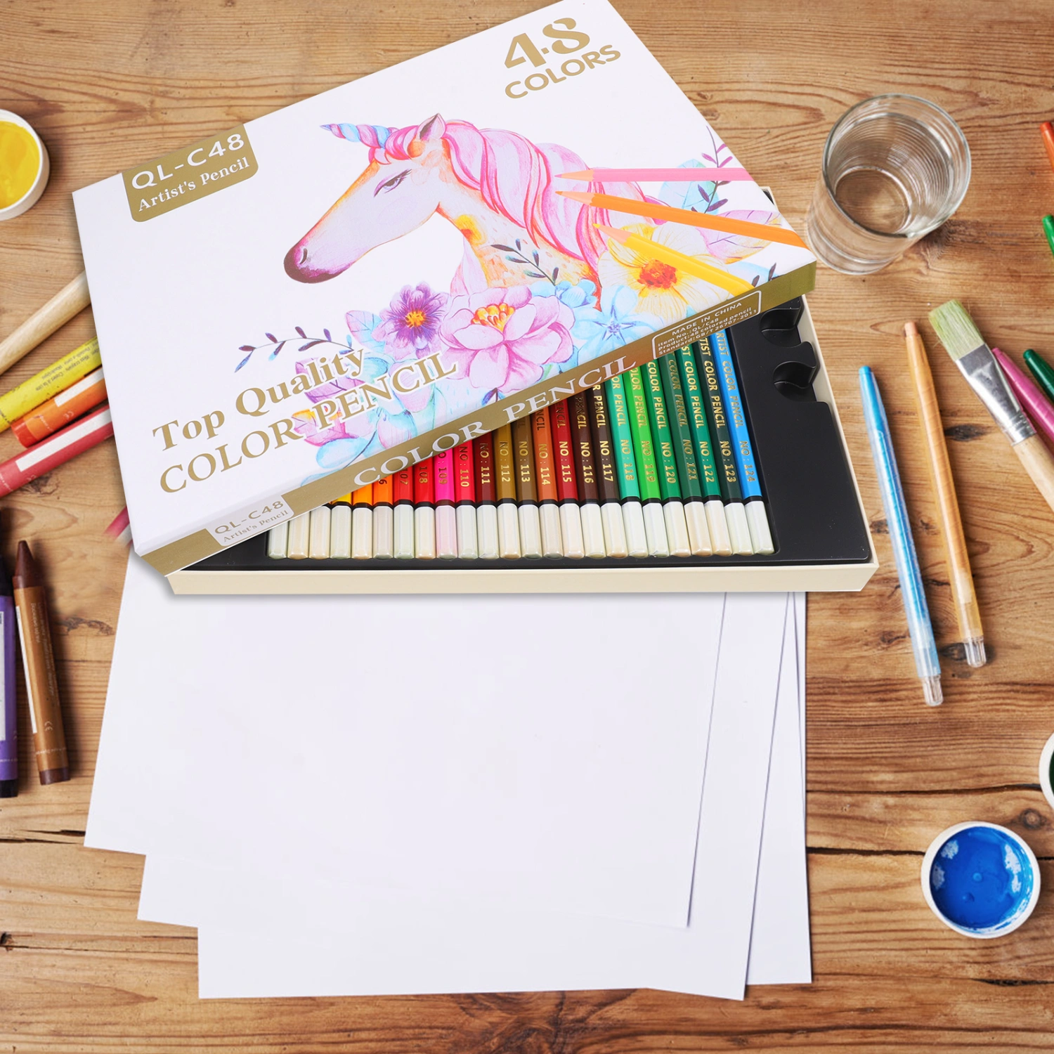 1 Set of Kids Graffiti Pencils Water Color Pencils Wooden Painting Pencils Colored Painting Pencils