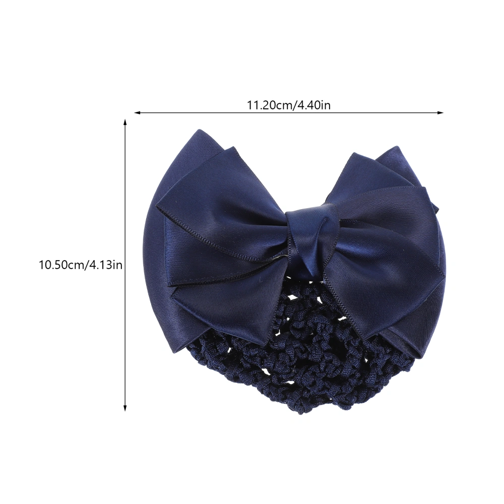 2pcs Bow Bun Hair Net Professional Women Hair Bun Cover for Stewardess Bank Clerk