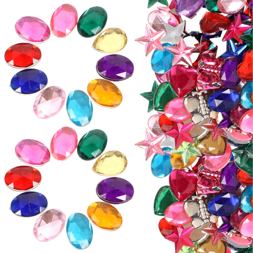 400Pcs Acrylic Rhinestones Gems Decor Charms Phone Case Vase Jewel Fillers for Decor