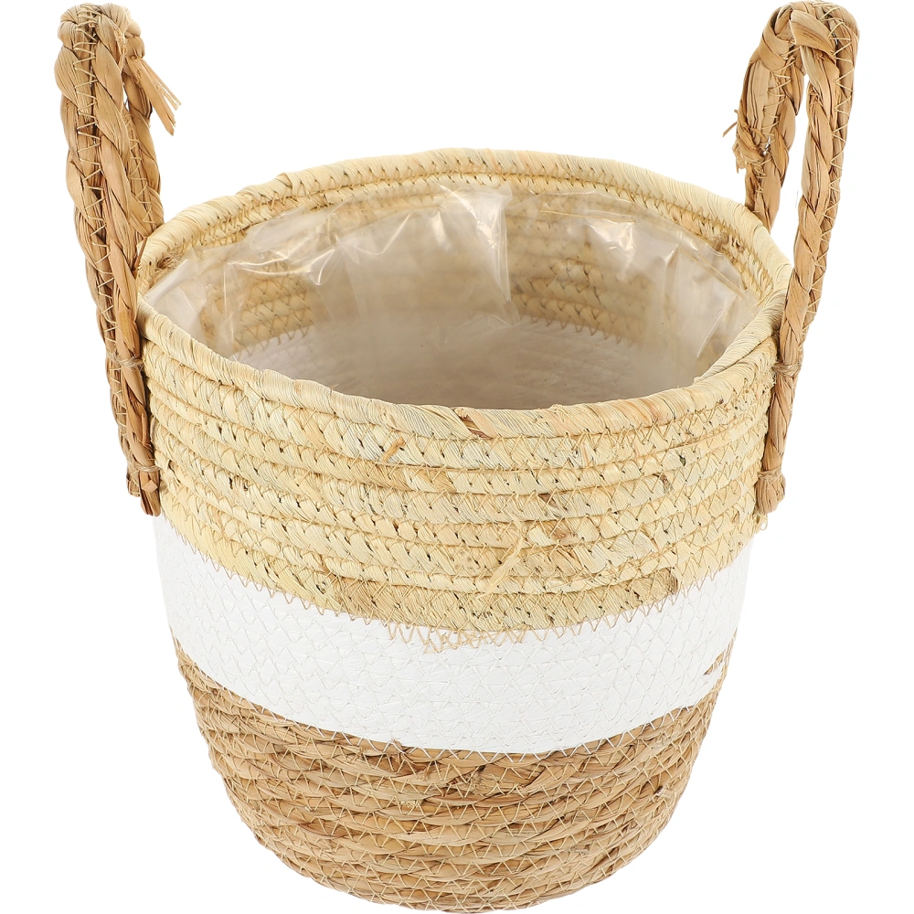 Seagrass Basket Planter Flower Pot Storage Basket Plant Container Hand Woven Basket Planter