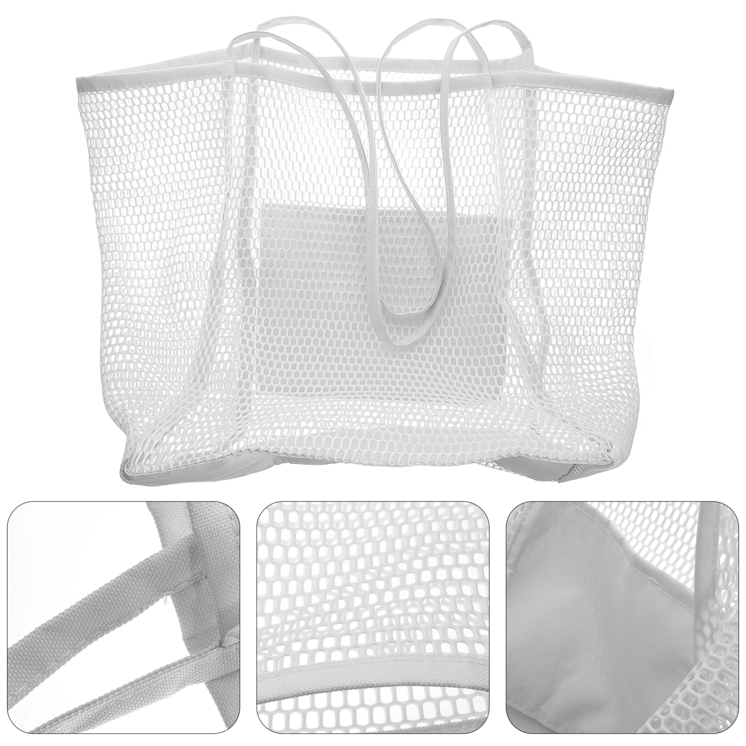 Mesh Handbag Single Shoulder Bag Large Capacity Shopping Bag Girl Tote Bag