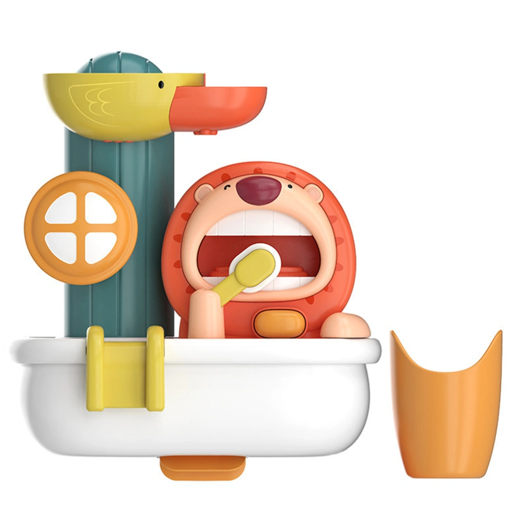 1 set of Baby Shower Toy Bathroom Water Playing Toy Kids Lion Shape Bath Toy