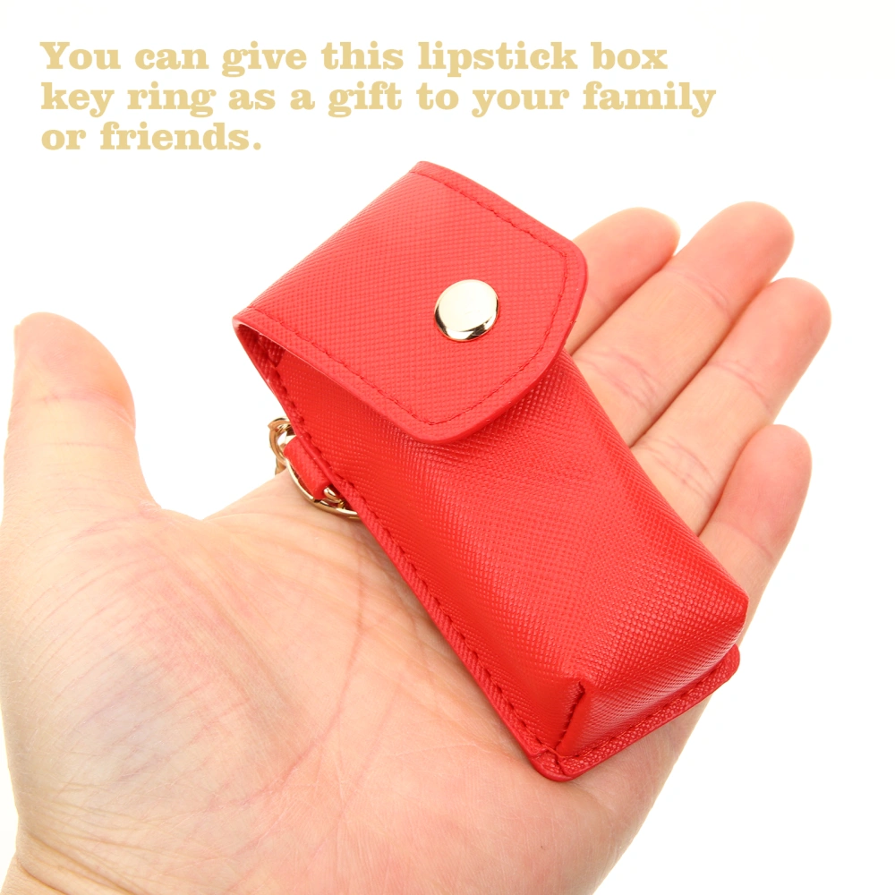 Chapstick Holder Portable Lipstick Bag Key Chain Lip Gross Bag Lip Balm Holder