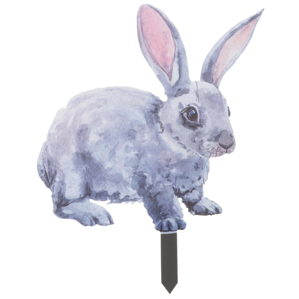 Outdoor Easter Bunny Yard Sign Acrylic Easter Yard Sign Stake Bunny Lawn Sign