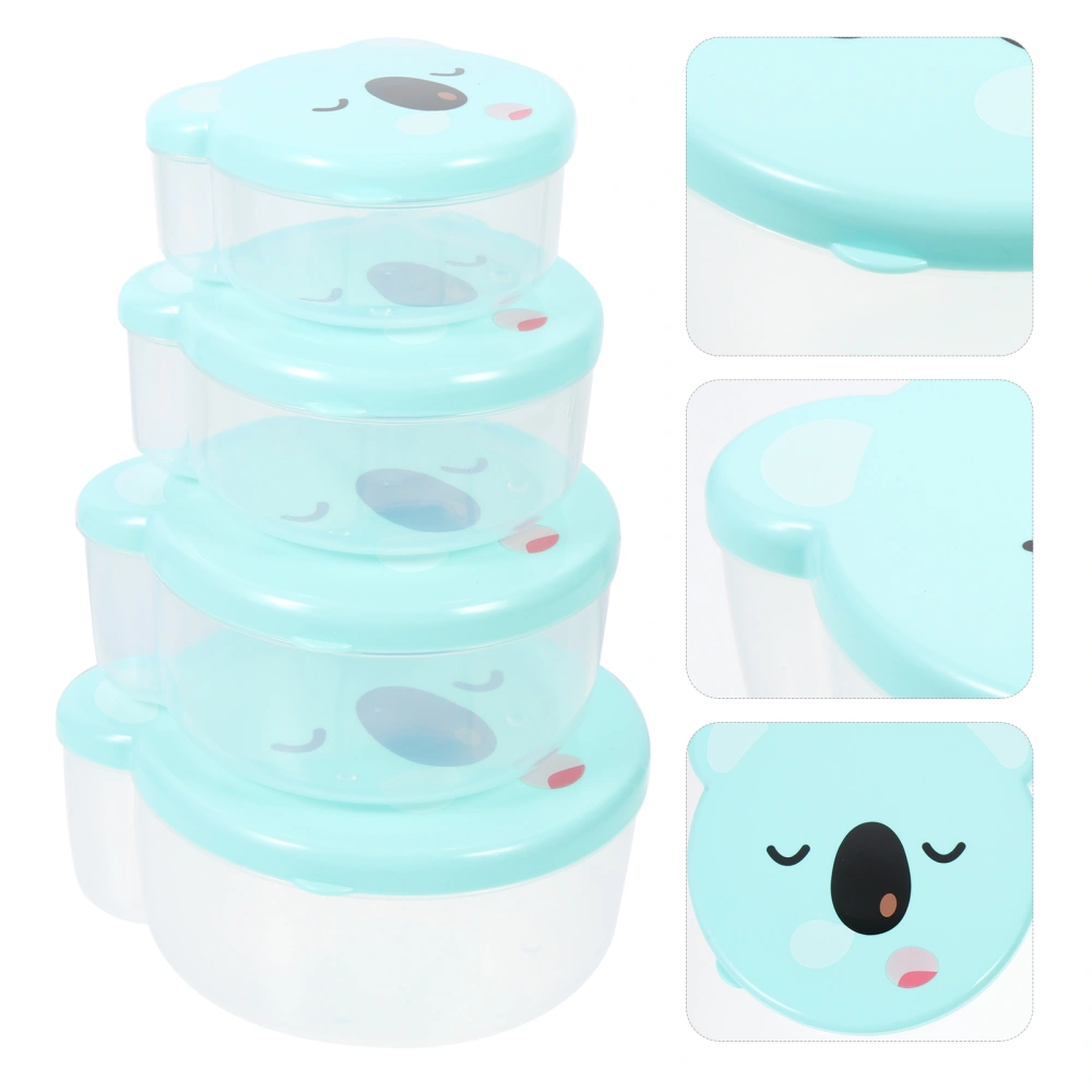 4Pcs Small Bento Box Reusable Fruit Box Portable Fruit Box Children Bento Box