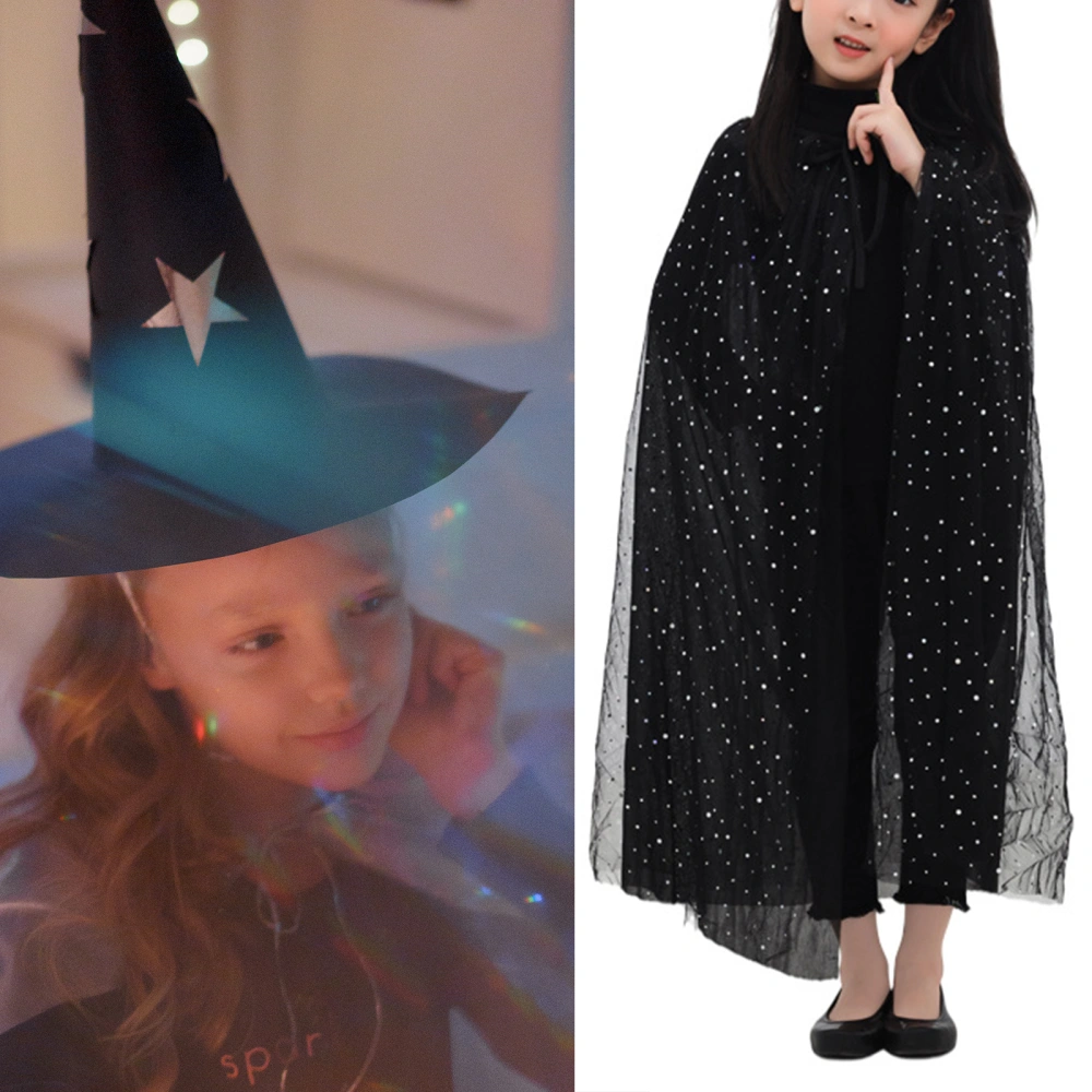 1 Set of Children Star Cloak Masquerade Hat Star Cape Set Kids Cosplay Costume Kids Decor