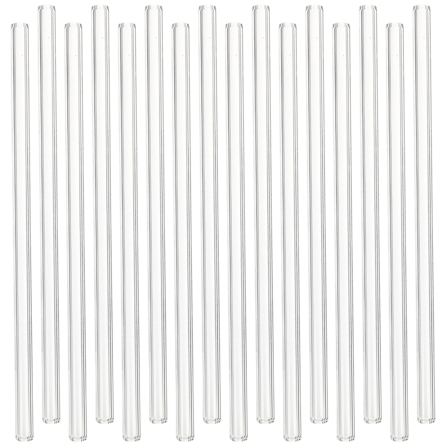 40Pcs Glass Juice Straws Transparent Drinking Straws Reusable Beverage Straws Washable Juice Straws