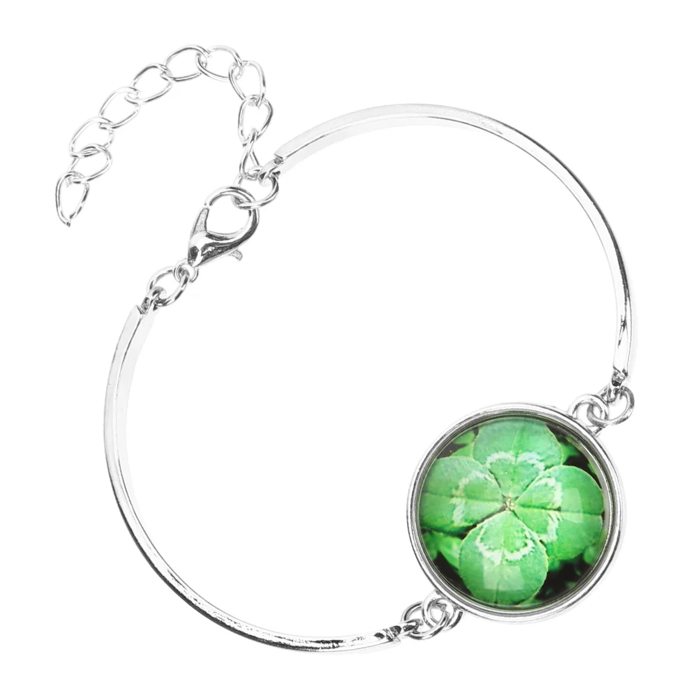 2Pcs Four-Leaf Clover Bracelet Women Fashionable Four-Leaf Clover Wrist Chain