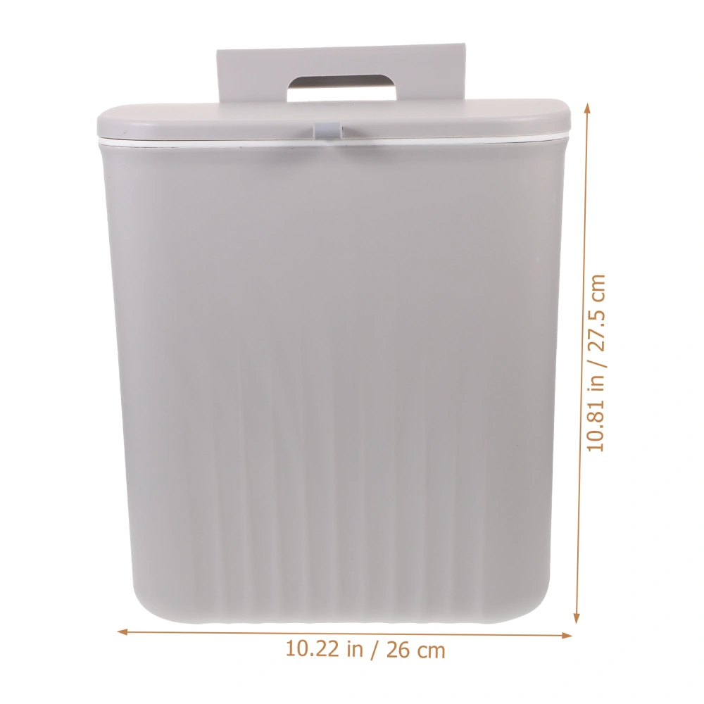 Hanging Trash Can with Sliding Cover Kitchen Waste Bin for Bathroom Toilet