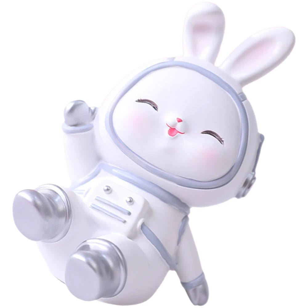 Cute Bunny Piggy Bank Desktop Space Rabbit Piggy Bank Cartoon Coin Box for Gift