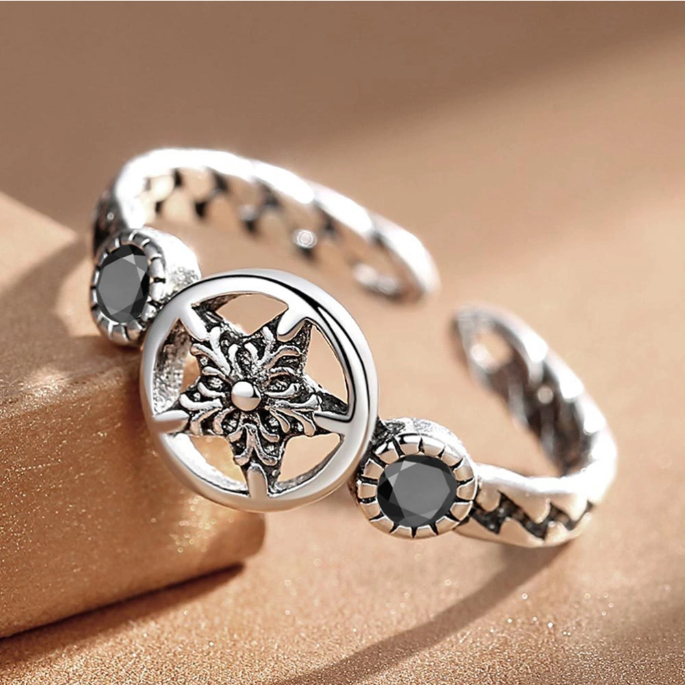 Hollow Five-pointed Star Ring Stylish Girl Finger Jewelry Delicate Girl Ring