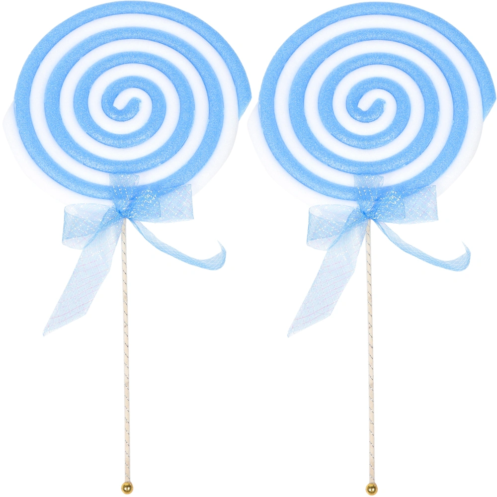 2pcs Large Simulation Lollipop Props Photography Props Fake Lollipop Model