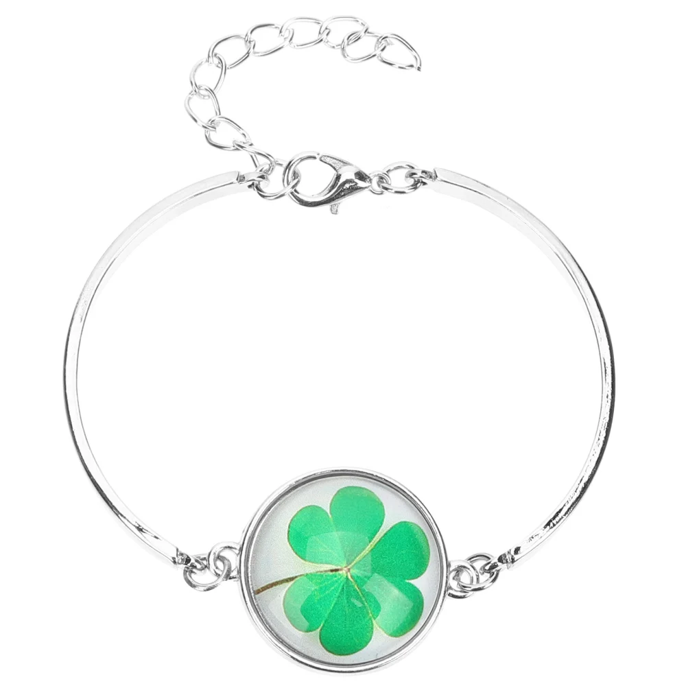 2Pcs Four-Leaf Clover Bracelet Women Fashionable Four-Leaf Clover Wrist Chain