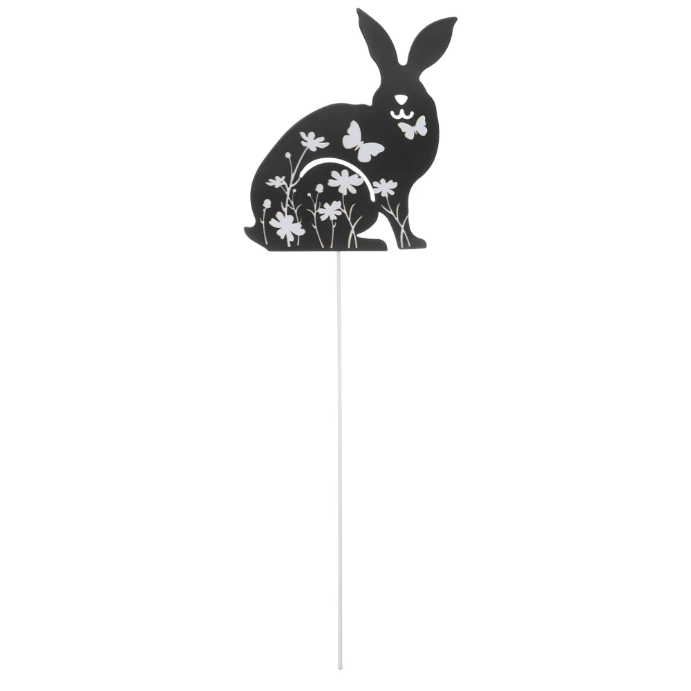 Garden Metal Rabbit Sign Bunny Rabbit Garden Stake Outdoor Yard Rabbit Stake Decoration