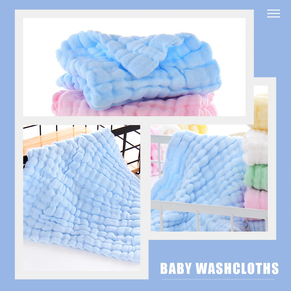 5pcs Baby Washcloths Baby Face Towel Burping Cloth Drool Towel Saliva Towel