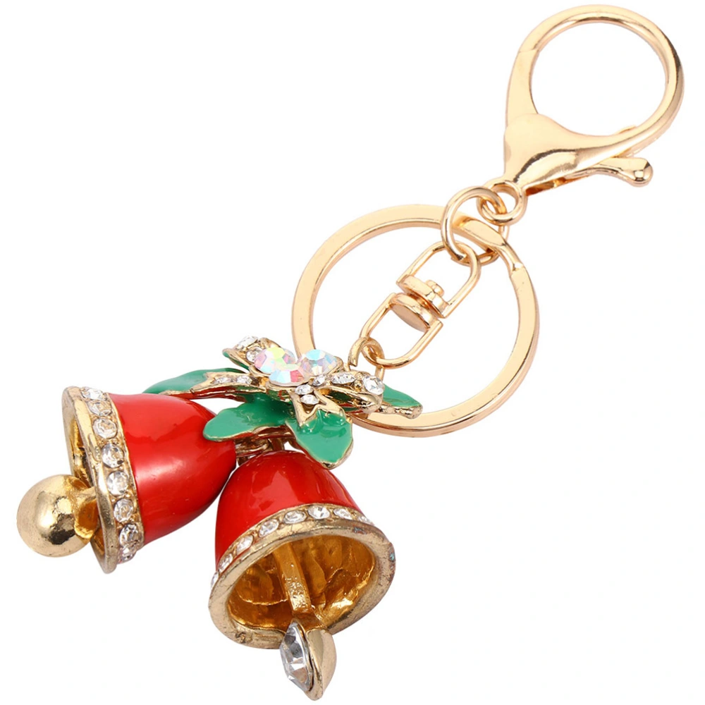 Christmas Keychain Rhinestone Crystal Christmas Key Ring for Bag Handbag Key