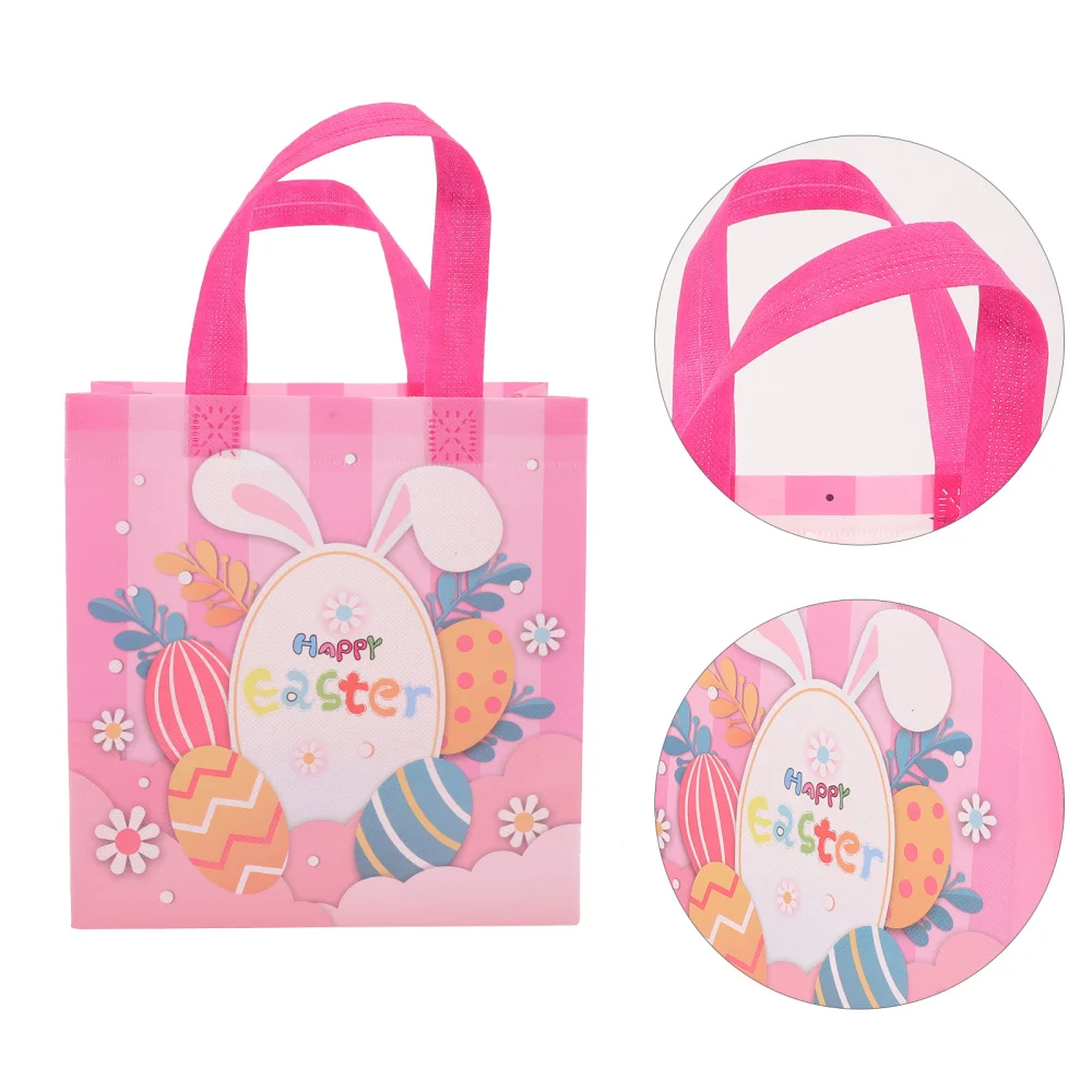 10pcs Easter Cartoon Year Of The Rabbit Non-woven Packaging Bag Easter Gift Bags