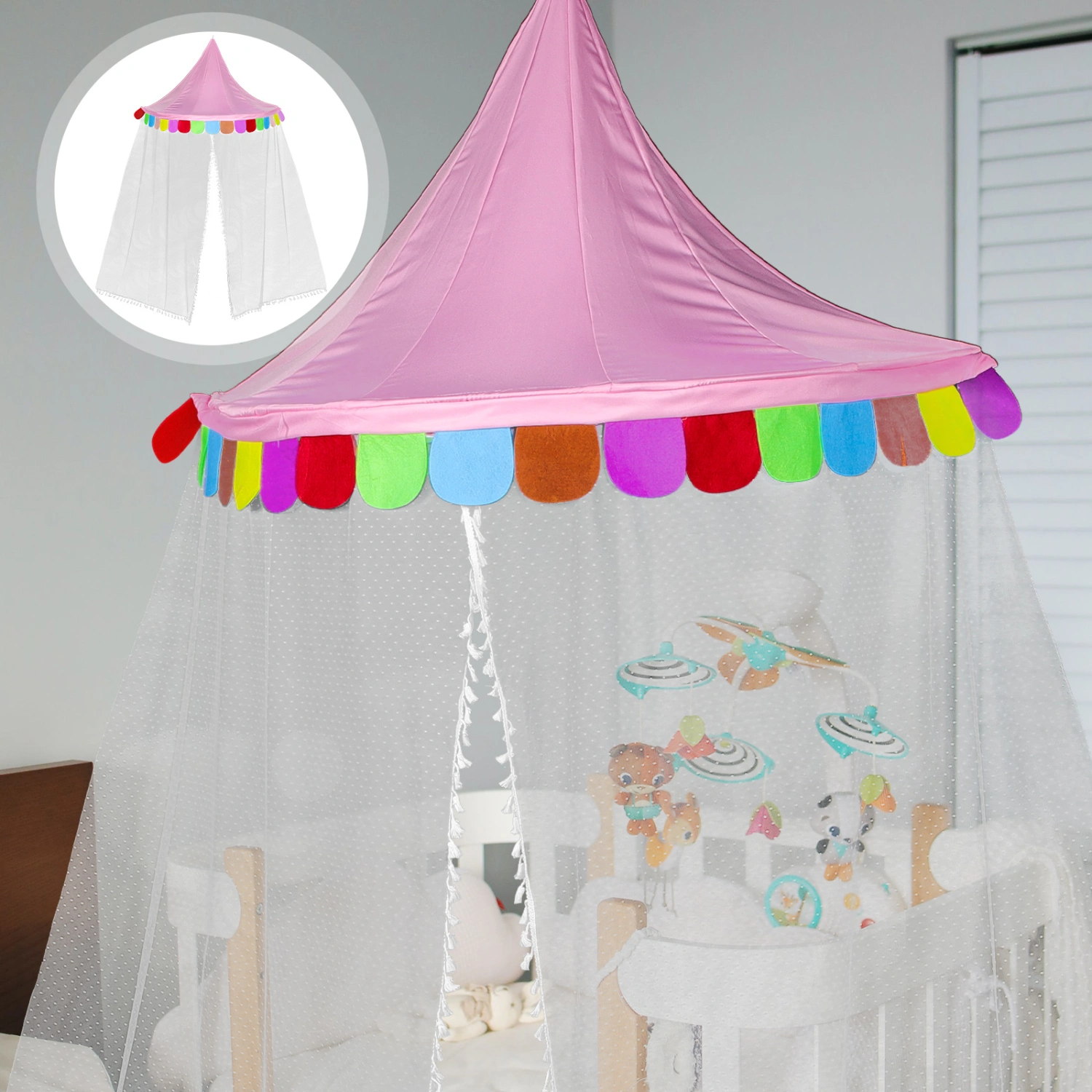 Creative Children Tent Lovely Half-moon Design Tent Children Bedroom Reading Corner Tent