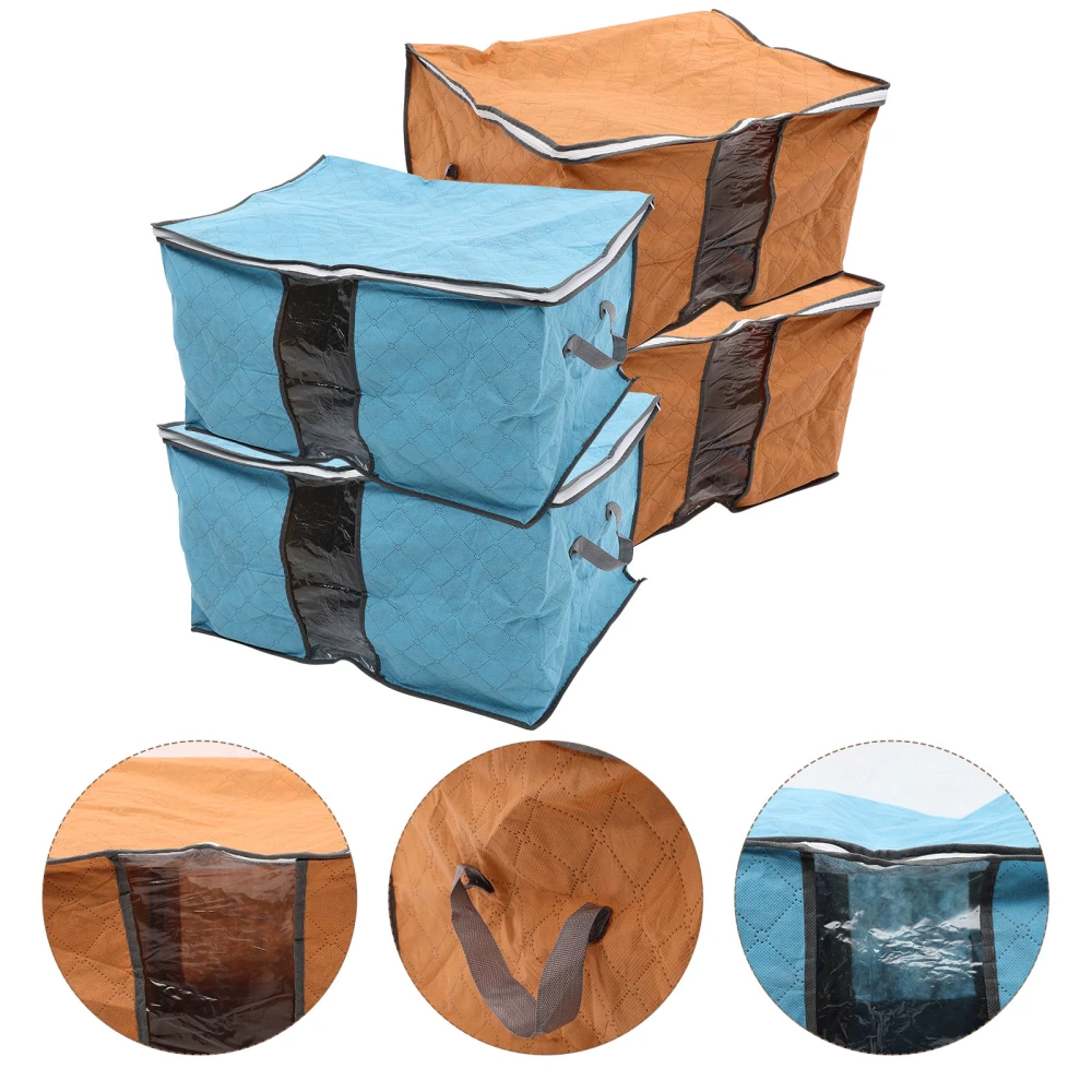 4Pcs Comforter Storage Bags Large Capacity Clothes Bags Wear-resistant Quilt Bags Bedding Bags