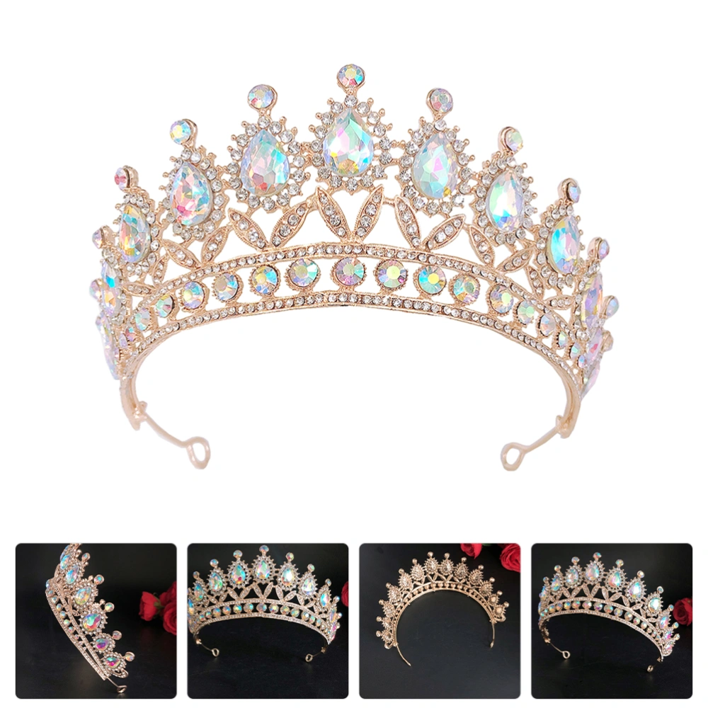 Wedding Headdress Decor Birthday Headband Accessory Crown-shaped Headwear for Girl