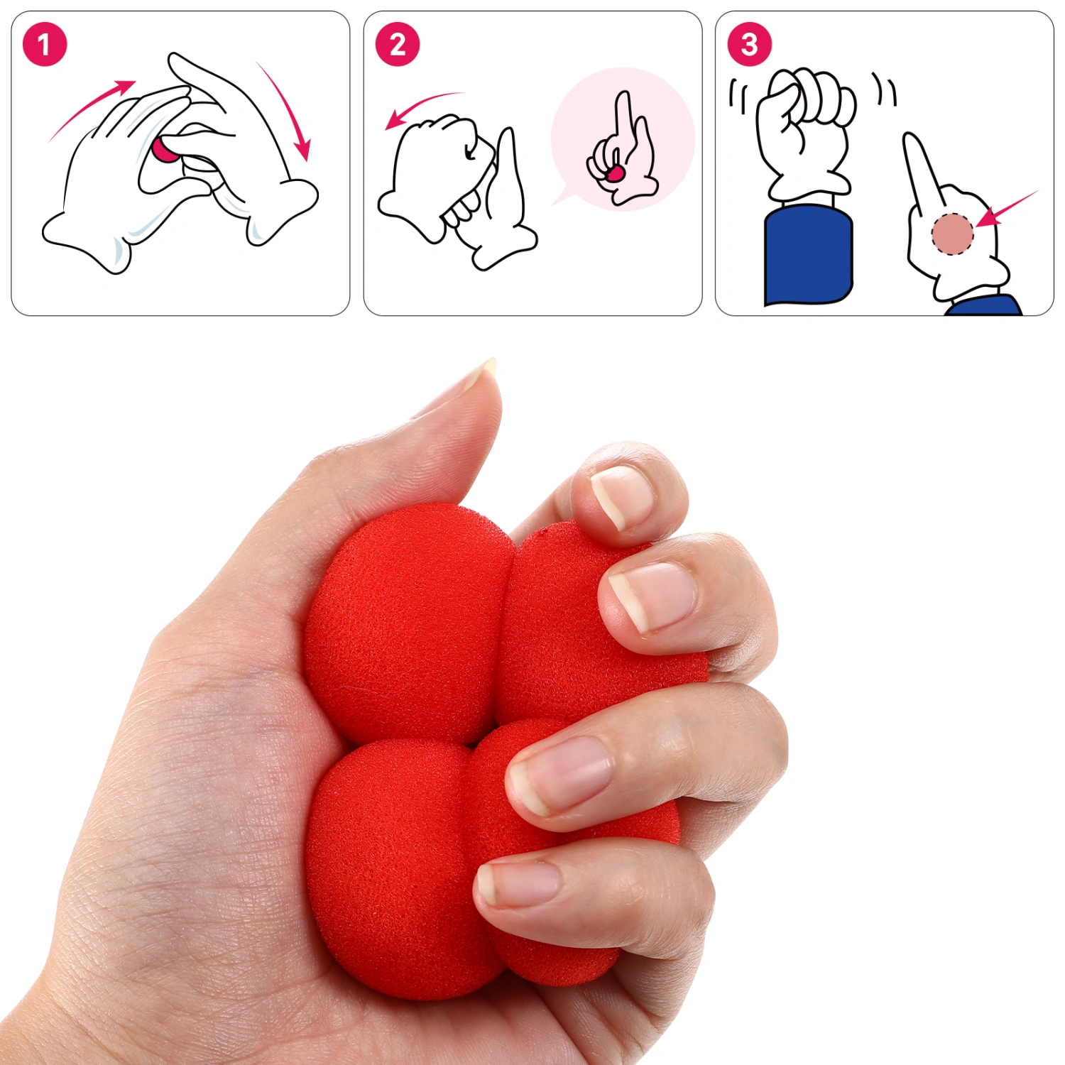 1 Set Funny Sponge Toy with Sponge Balls Novelty Stage Props Tricks Toys