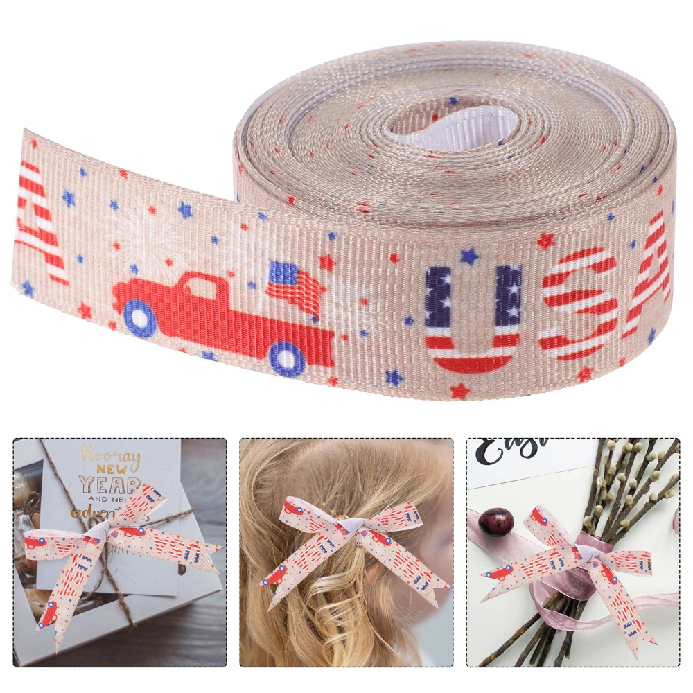 1 Roll of DIY Ribbon  Scene Decor Ribbon  Independence Day Ribbon DIY Crafts Ribbon