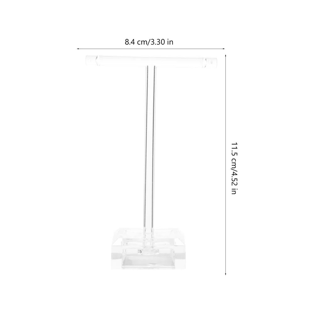 2pcs Transparent Acrylic Display Rack Desktop Jewelry Earring Display Stand T-shaped Display Stand