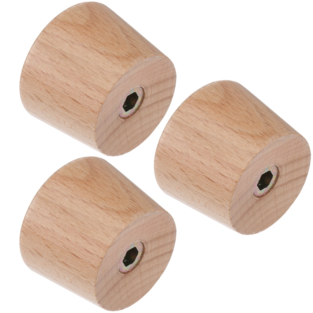 3Pcs Wooden Lid Knobs Universal Pot Lid Handles Pan Lid Knobs Kitchen Lid Replacements