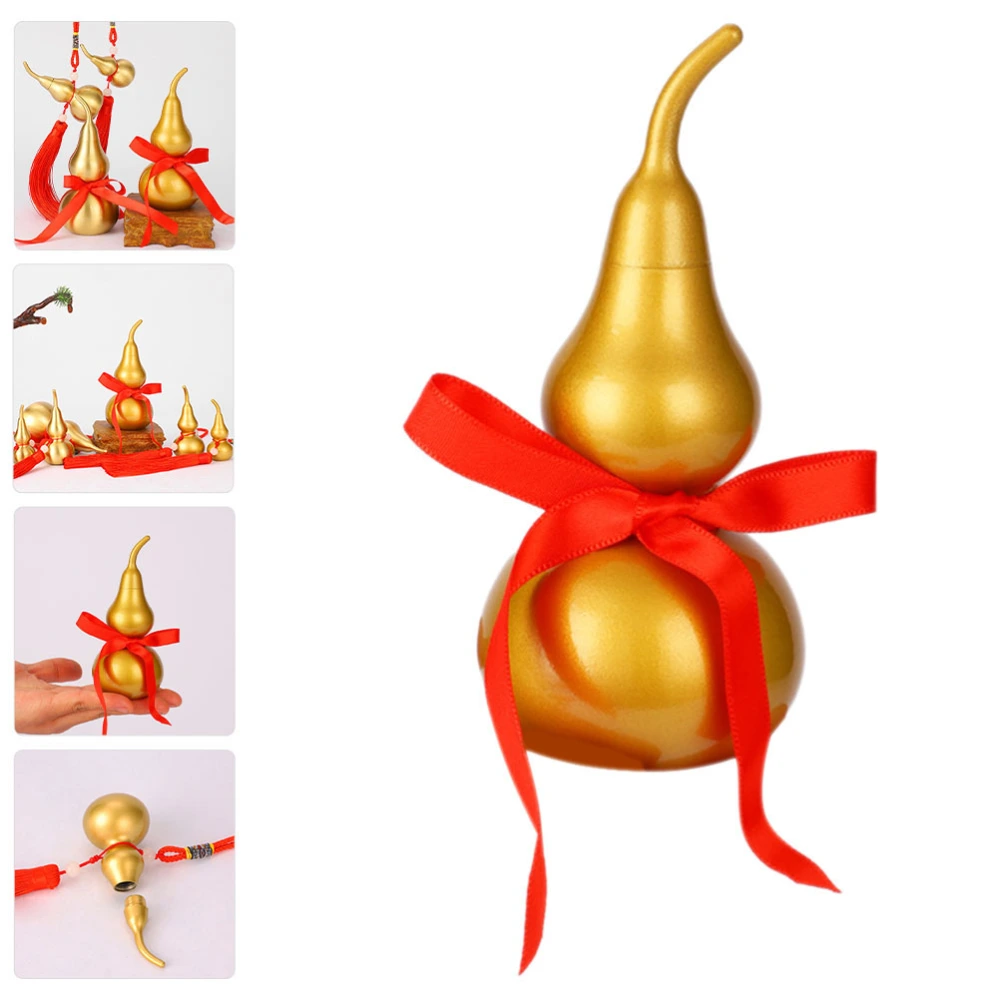 Decorative Hollow Gourd Decoration Desktop Brass Gourd Home Craft Adornment