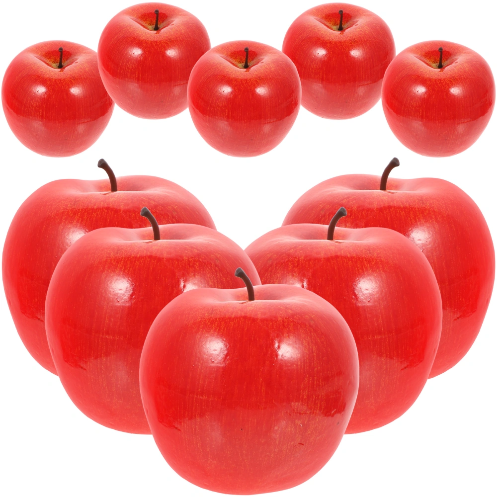 10pcs Simulation Apples Model Ornament Artificial Apples Model Fruit Model Ornament