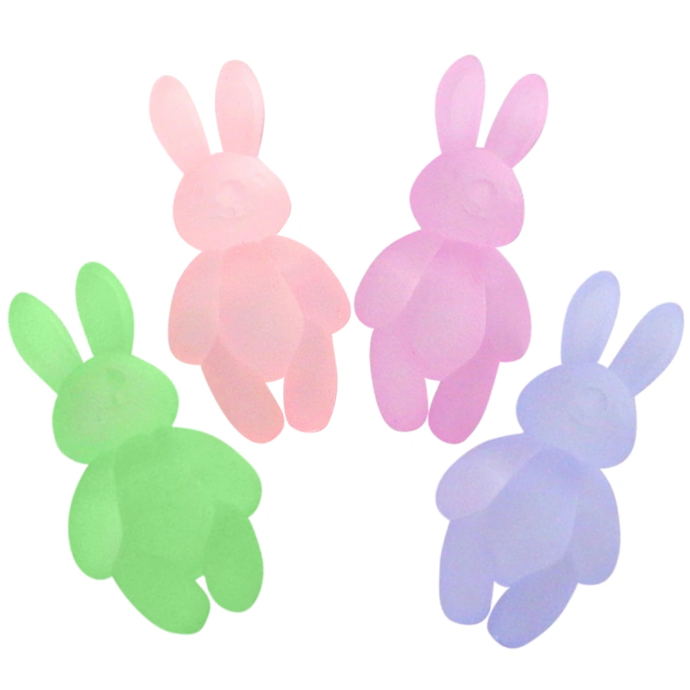 4Pcs Miniature Rabbit Figurines Mini Bunny Figurines Cartoon Rabbit Ornaments Mini House Decors