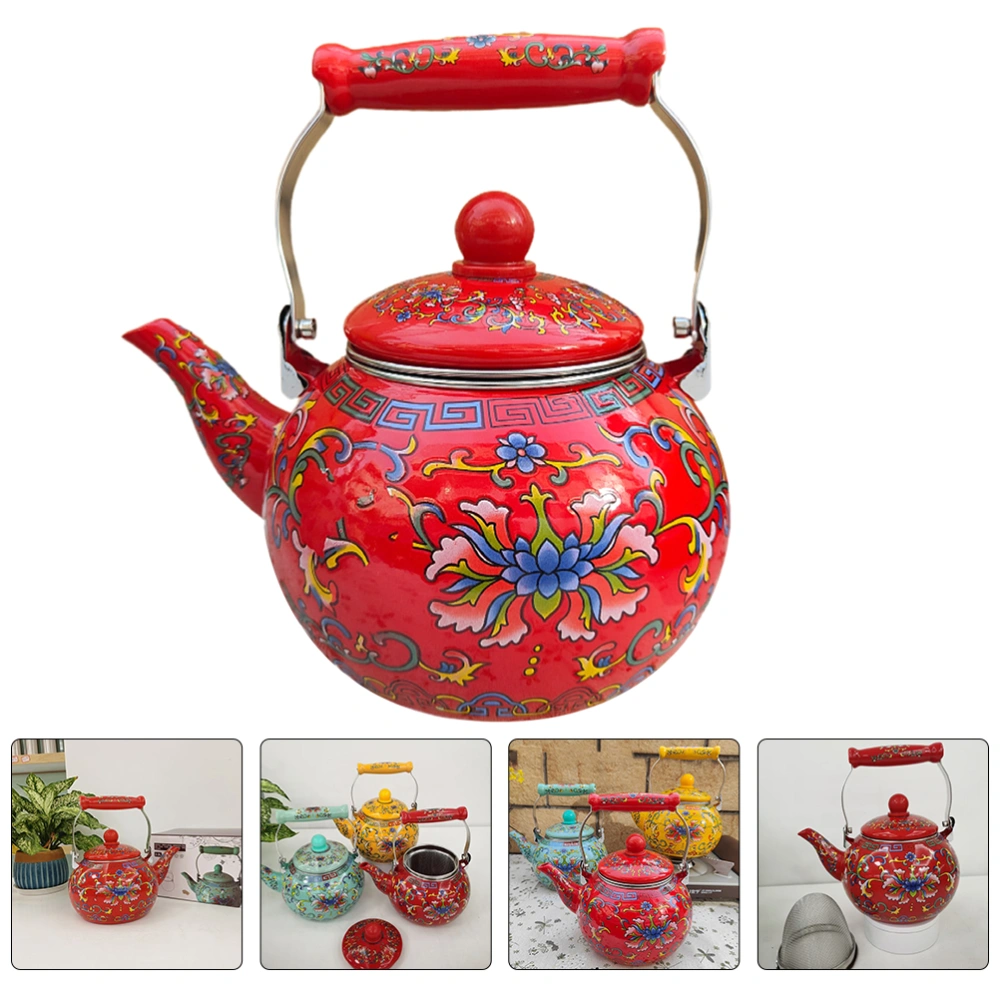 Enamel Tea Kettle Thick Coffee Pot Flower Tea Pot Cold Water Pot Household Boiling Water Pot