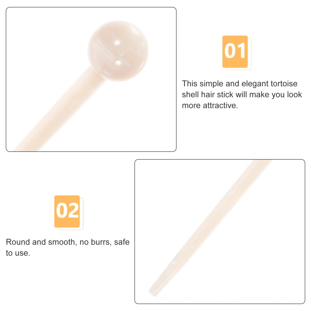 Tortoise Shell Long Hair Stick Acetate Hair Pin for Women Thick Long Hair