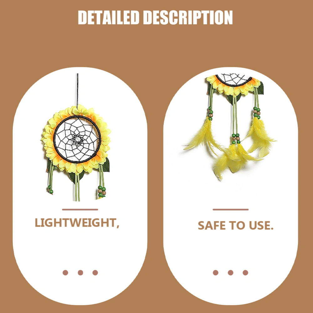 Sunflower Dream Catcher Home Decoration Pendant Pastoral Style Dream Catcher