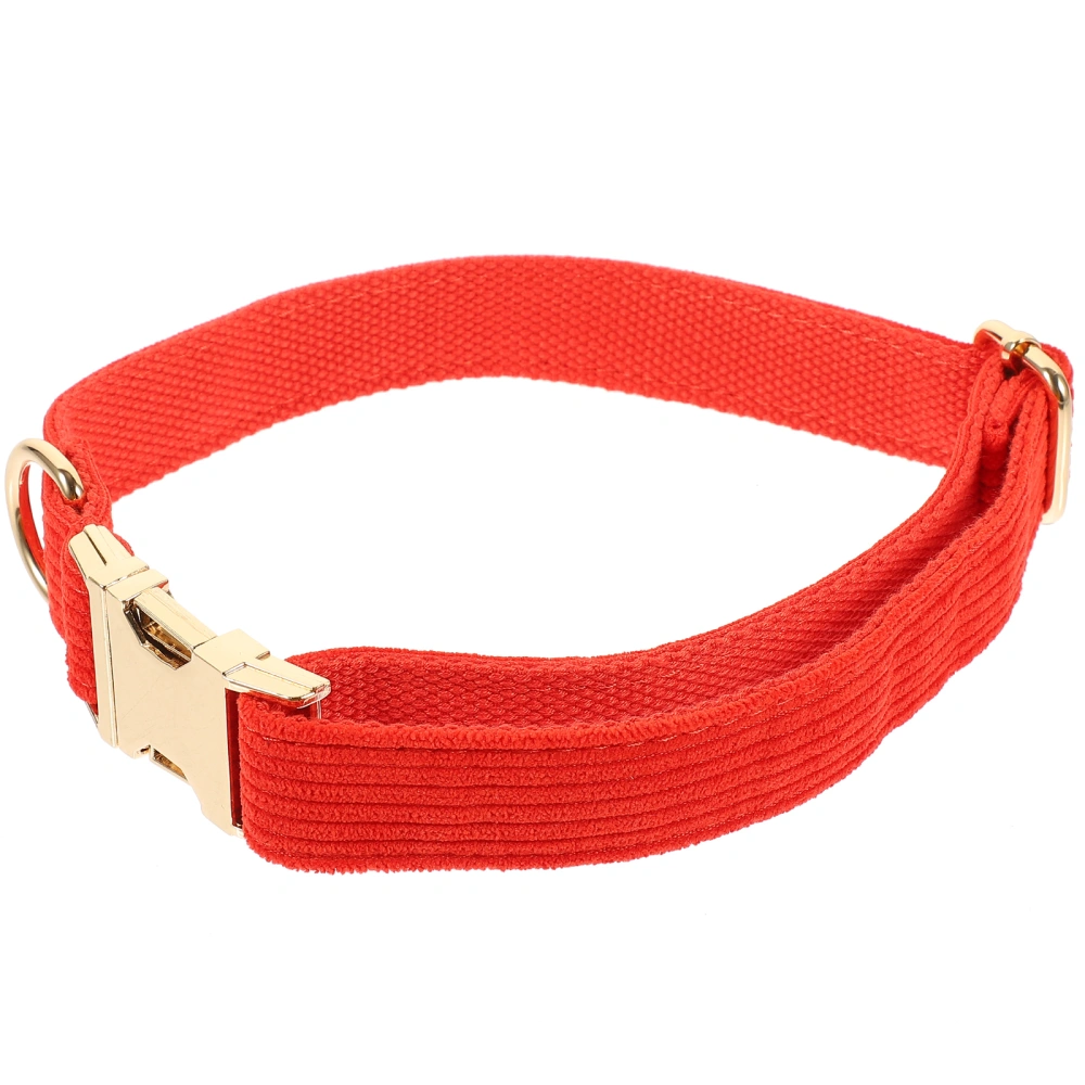 Cloth Pet Collar Adjustable Metal Buckle Dog Collar Simple Pet Neck Chain