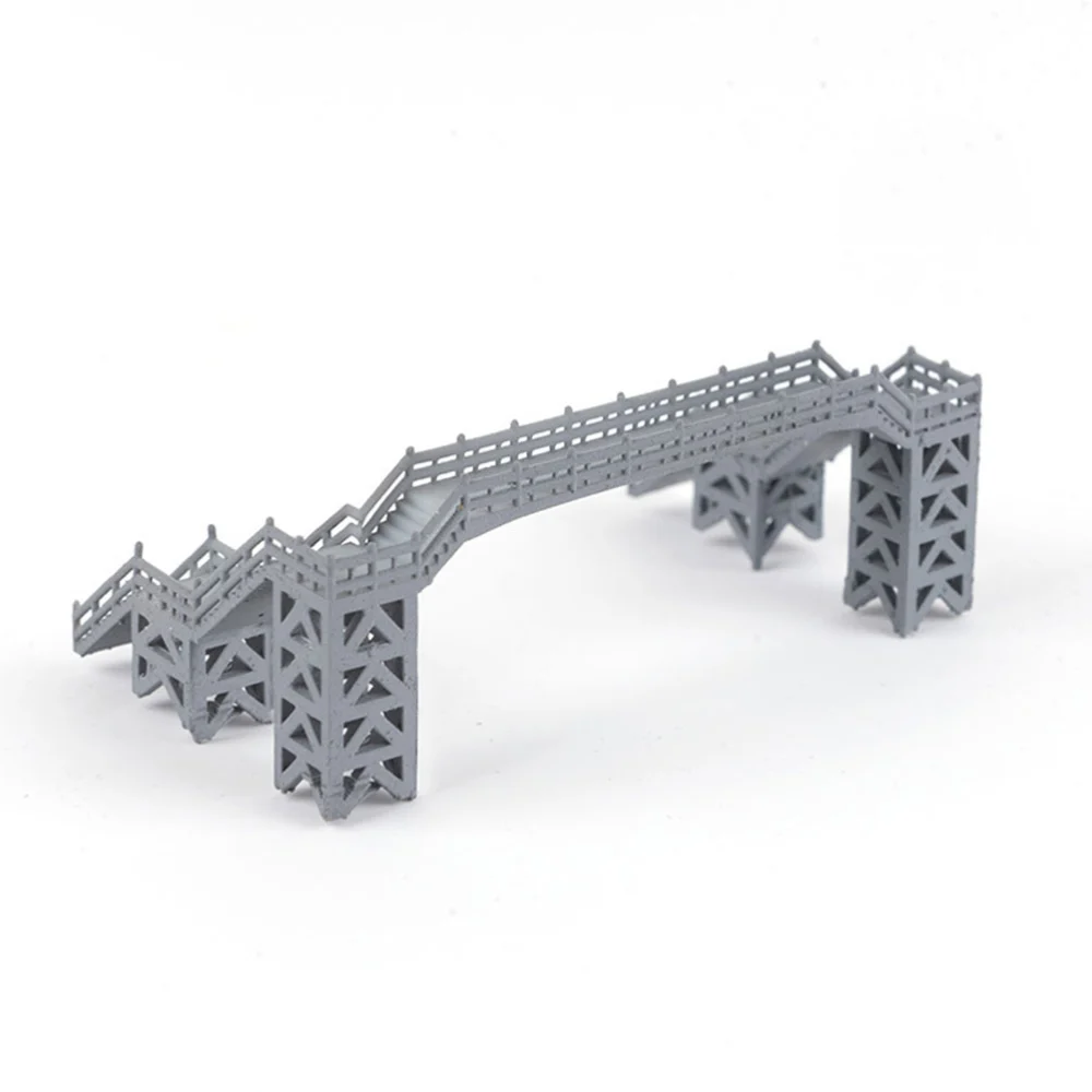 Railway Scenery Overhead Footbridge Model Plastic Footbridge Model Sand Table Decor