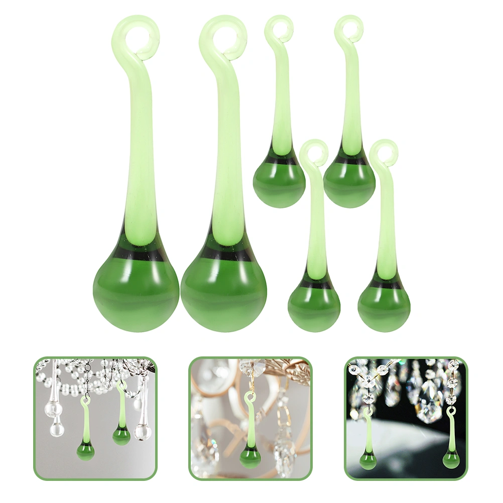 6pcs Household Chandelier Hanging Crystal Charm Chandelier Lamp Lighting Drops Pendant