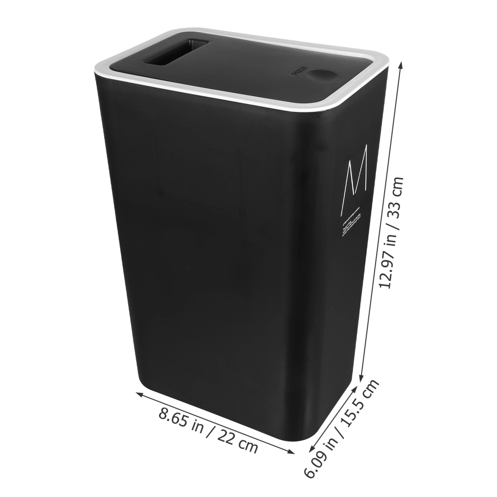 Trash Can with Lid Plastic Garbage Bin Large Waste Bin Container for Kitchen Bathroom