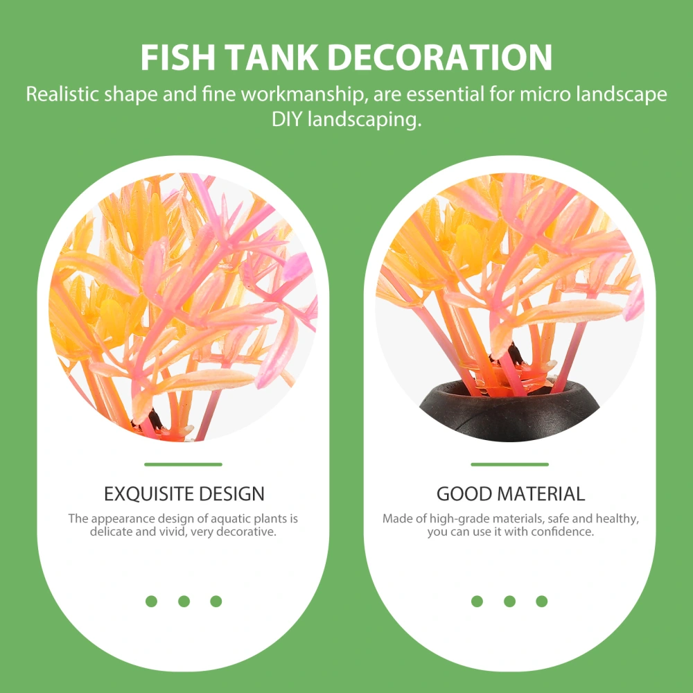 20Pcs Wear-resistant Fake Plant Replaceable Faux Plant Delicate Aquarium Plant for Tank