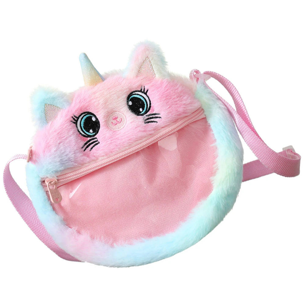 Cartoon Unicorn Shoulder Bag Stylish Coin Pouch Outdoor Storage Bag Adorable Children Bag