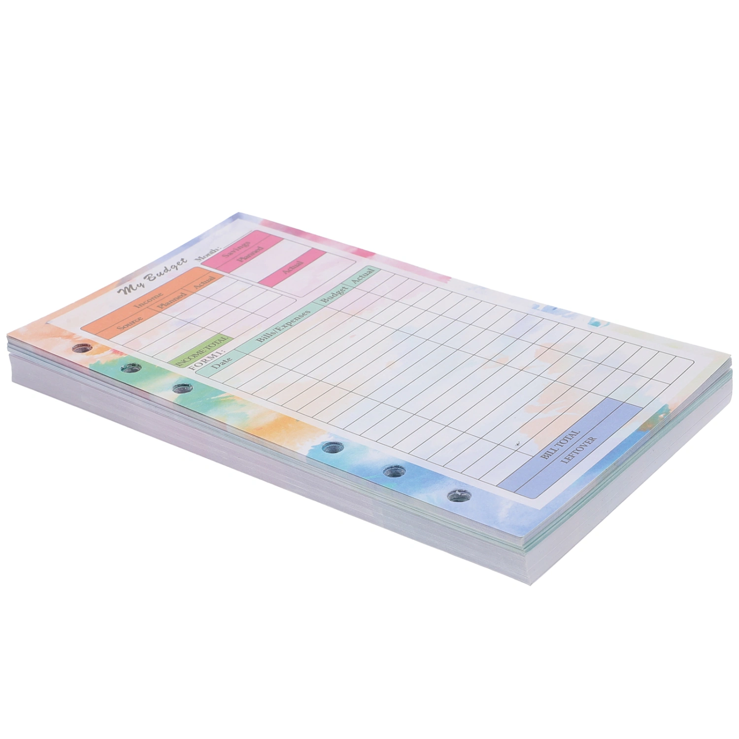 1 Set of Budget Binder Notebook Loose-Leaf Sheets Expense Tracking Papers Portable Notepad