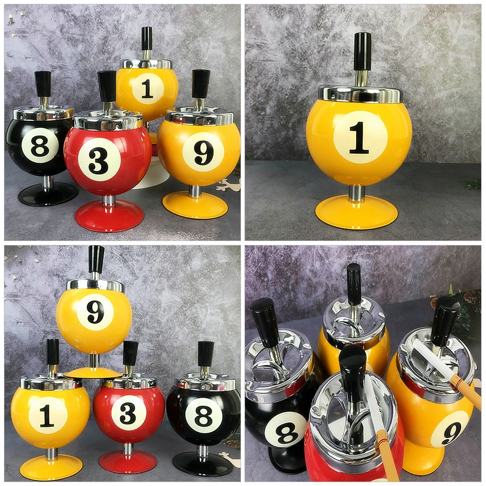 Ash Tray Billiard Ball Shape Vintage Ashtray Desktop Ashtray Home Decoration